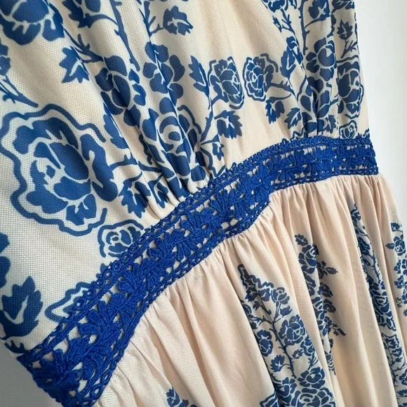 Flying Tomato Rose Print Sleeveless Maxi Dress Size 2X - Picture 3 of 7